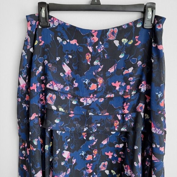 HP! NWOT Jason Wu Collective Lace Trim Floral Layered Tiered Boho Flowy Skirt - Picture 7 of 15